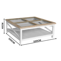 Marmalade Hampton 100cm Square Coffee Table White Oak