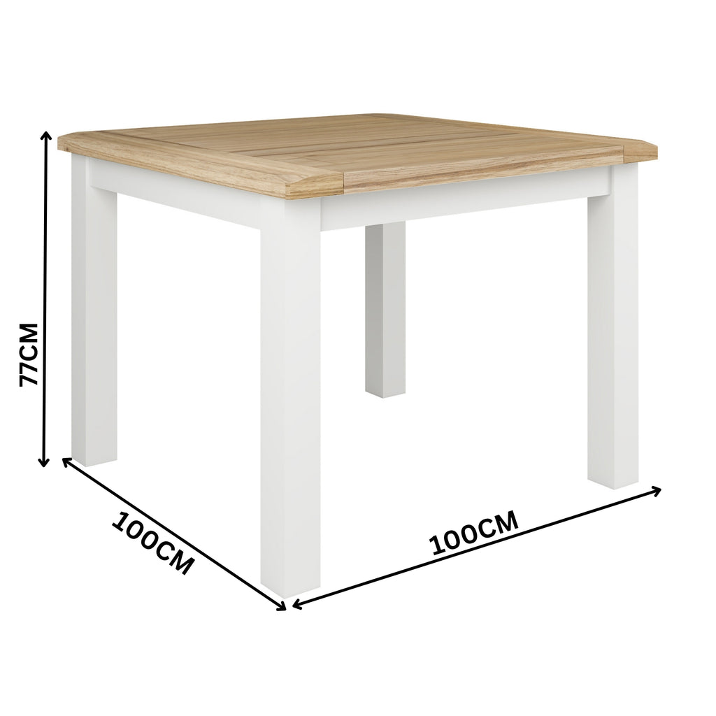 Marmalade Hampton 100cm Square Dining Table White Oak