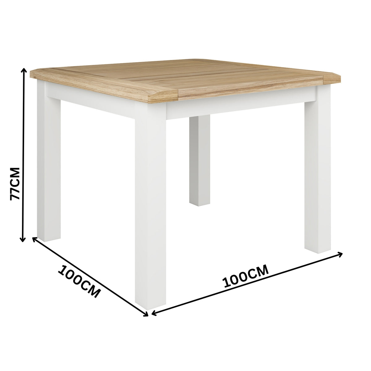 Marmalade Hampton 100cm Square Dining Table White Oak