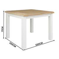 Marmalade Hampton 100cm Square Dining Table White Oak