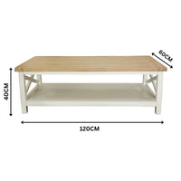 Marmalade Hampton 120cm Coffee Table White Oak