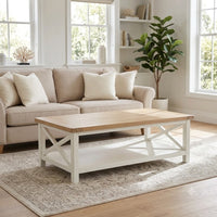 Marmalade Hampton 120cm Coffee Table White Oak