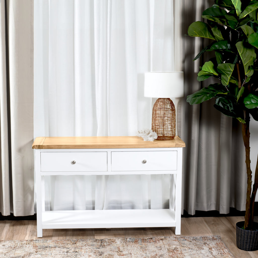 Marmalade Hampton 120cm Console Table White Oak