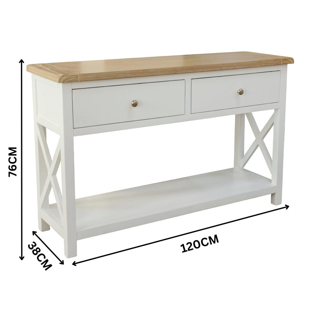 Marmalade Hampton 120cm Console Table White Oak