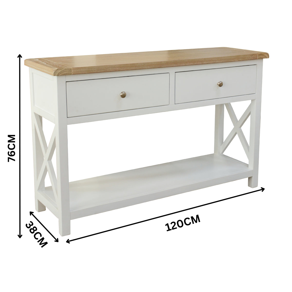 Marmalade Hampton 120cm Console Table White Oak