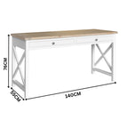 Marmalade Hampton 140cm Desk Table White Oak