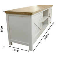 Marmalade Hampton 160cm ETU Entertainment TV Unit White Oak
