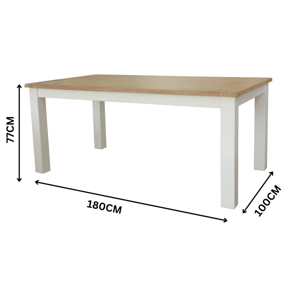 Marmalade Hampton 180cm Dining Table White Oak