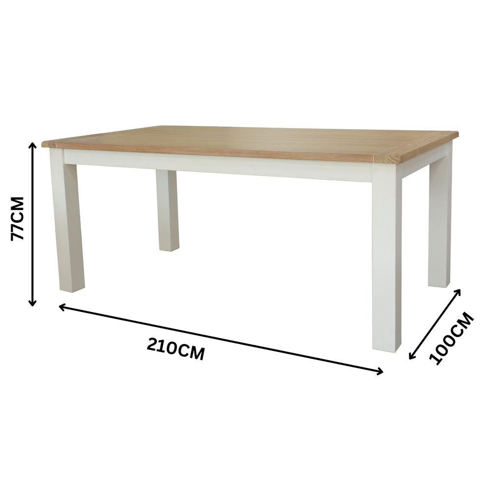 Marmalade Hampton 210cm Dining Table White Oak