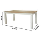 Marmalade Hampton 210cm Dining Table White Oak