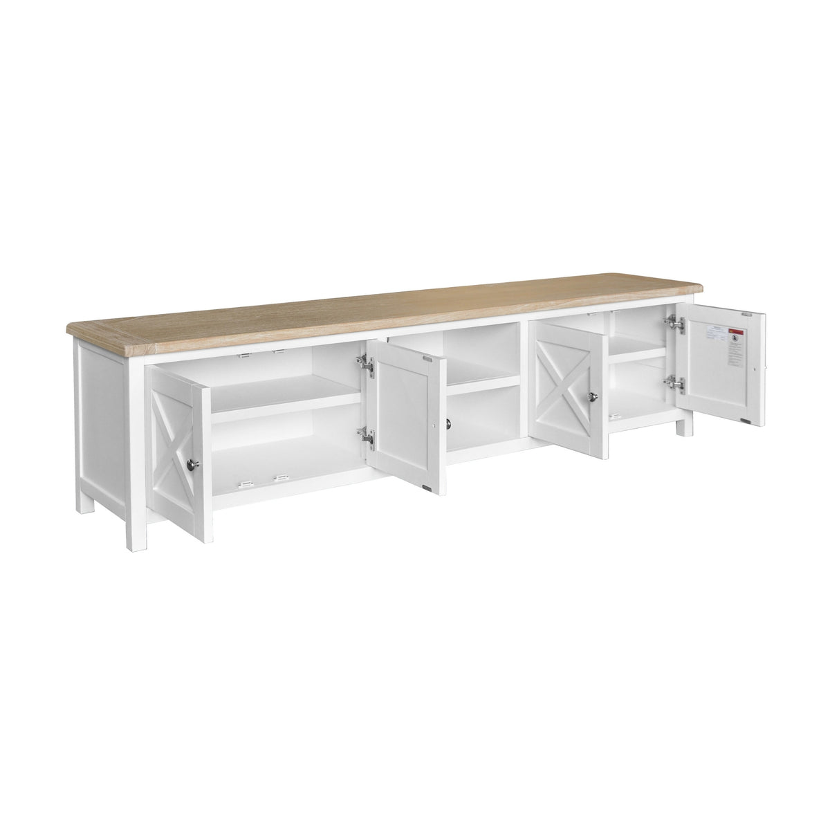 Marmalade Hampton 210cm ETU Entertainment TV Unit White Oak
