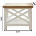 Marmalade Hampton 55cm Lamp Table White Oak