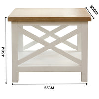 Marmalade Hampton 55cm Lamp Table White Oak