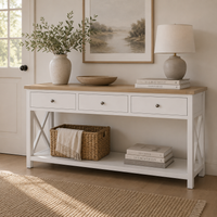 Marmalade Hampton 170cm Console Table White Oak