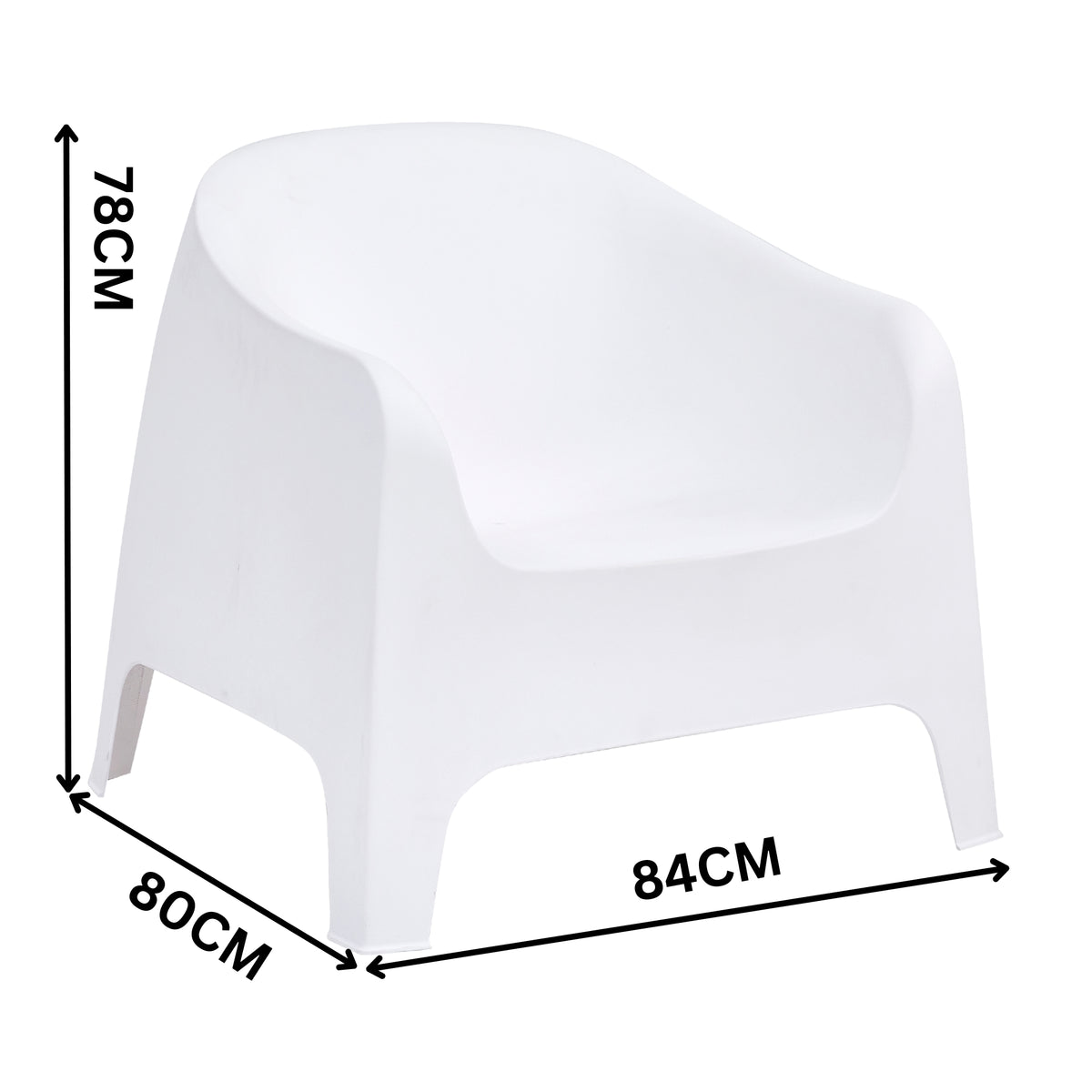 Marquee 3pc Outdoor Sofa Chair Lounge Side Table Set White