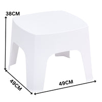 Marquee 3pc Outdoor Sofa Chair Lounge Side Table Set White