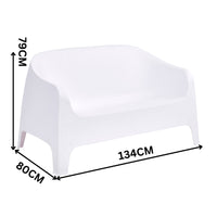 Marquee 4pc Outdoor Sofa Chair Lounge Coffee Table Set White