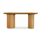 Marty 170cm Home Office Desk Natural, front view on a white background