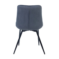 Mary 2pc Set Fabric Dining Chair Grey