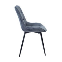 Mary 2pc Set Fabric Dining Chair Grey
