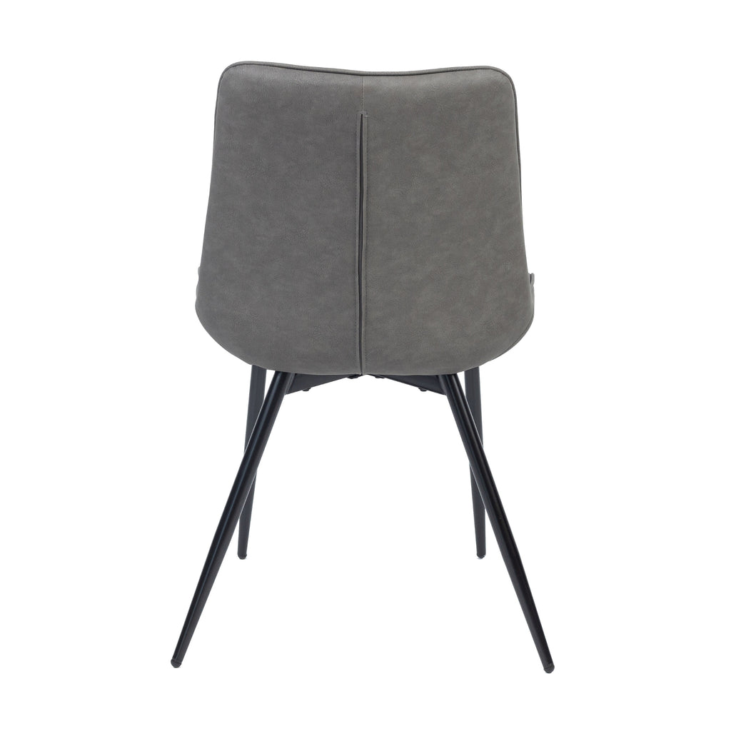Mary 2pc Set PU Dining Chair Grey