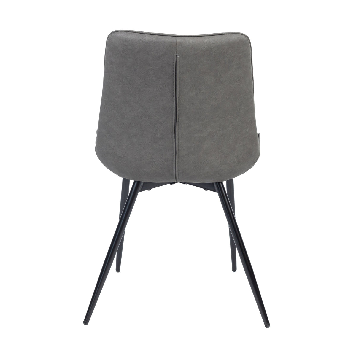 Mary 2pc Set PU Dining Chair Grey