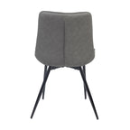 Mary 2pc Set PU Dining Chair Grey