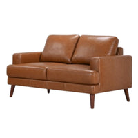 Matilda 2 + 3 Seater Leather Sofa Set Tan 