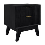 Matilda 4pc King Bed Suite Bedside Tallboy Frame Set Black