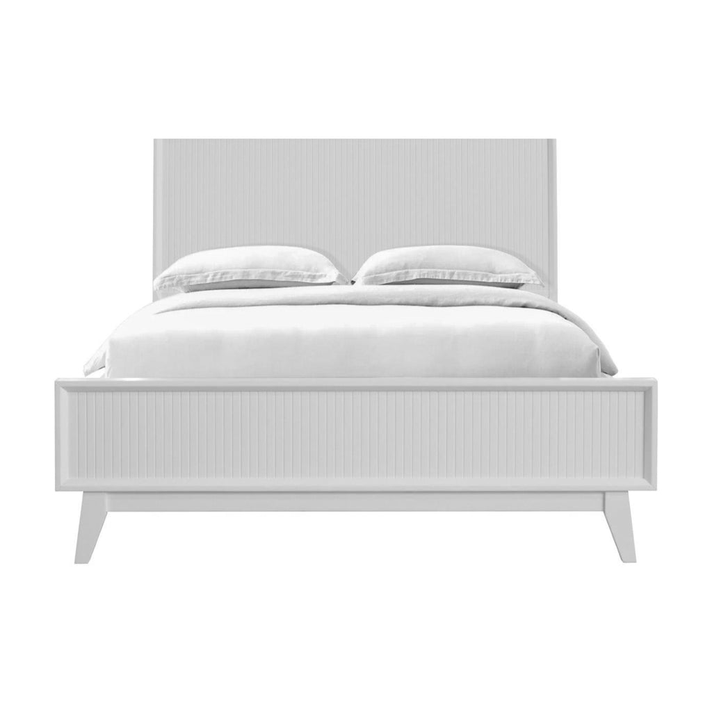 Matilda 4pc Queen Bed Suite Bedside Tallboy Frame Set White