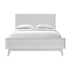 Matilda 4pc Queen Bed Suite Bedside Tallboy Frame Set White