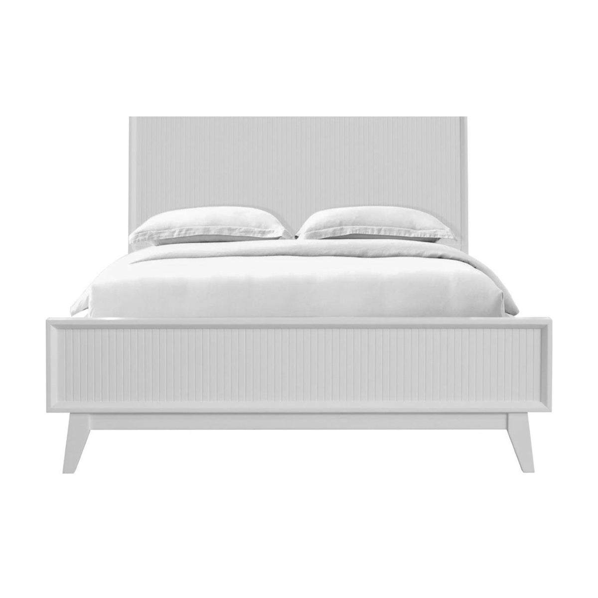 Matilda 4pc Queen Bed Suite Bedside Tallboy Frame Set White