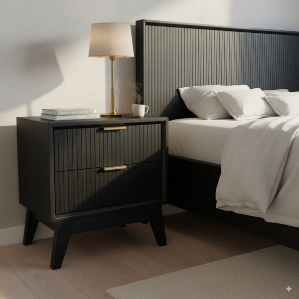 Matilda Bedside Table Black