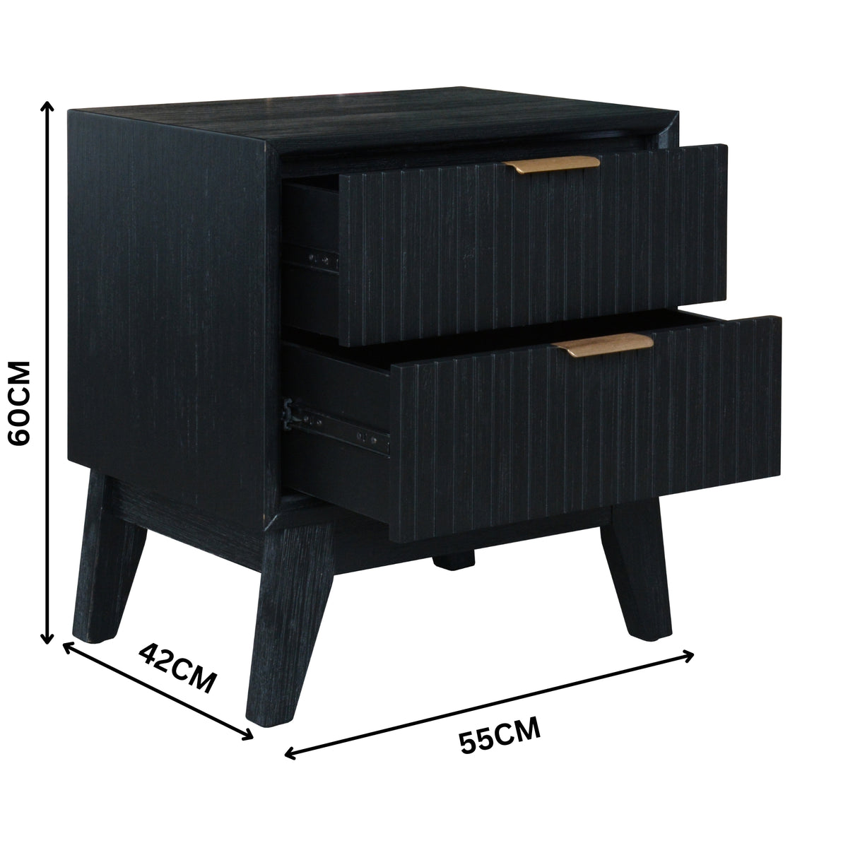 Matilda Bedside Table Black