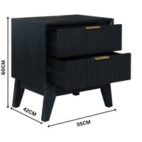 Matilda Bedside Table Black