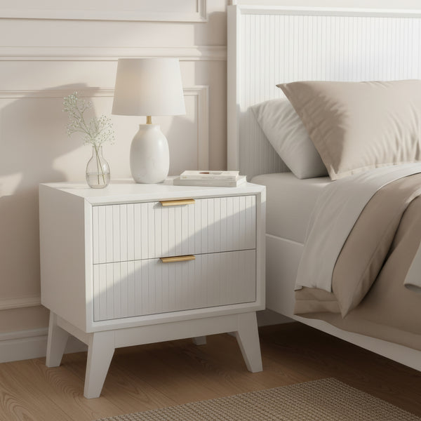 Matilda Bedside Table White