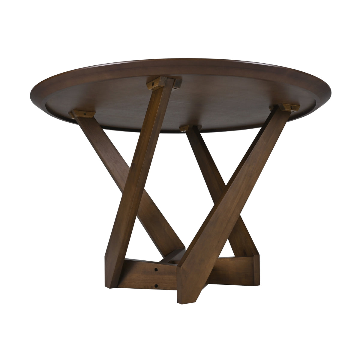 Mattia 120cm Round Dining Table Walnut