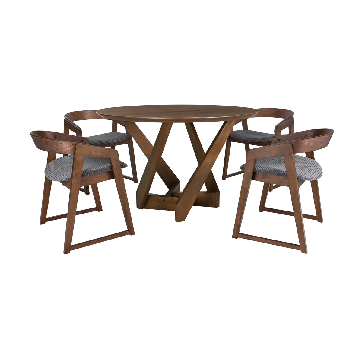 Mattia 120cm Round Dining Table Walnut