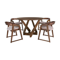 Mattia 120cm Round Dining Table Walnut
