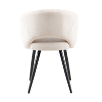 Matz 2pc Set Fabric Dining Table Beige
