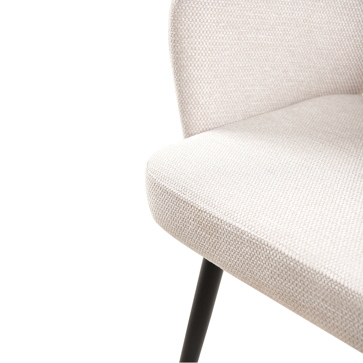 Matz 2pc Set Fabric Dining Table Beige