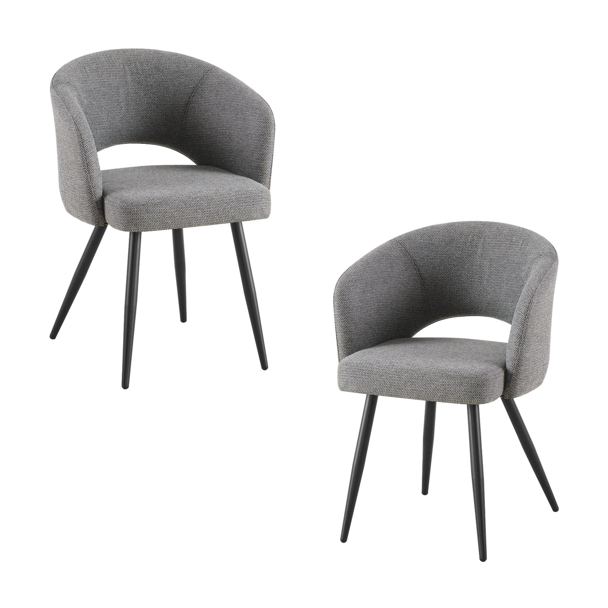 Matz 2pc Set Fabric Dining Table Grey