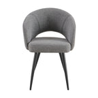 Matz 2pc Set Fabric Dining Table Grey