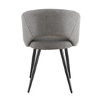 Matz 2pc Set Fabric Dining Table Grey