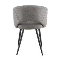 Matz 2pc Set Fabric Dining Table Grey