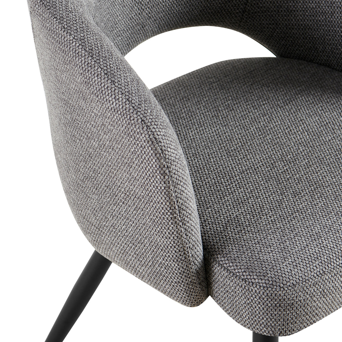 Matz 2pc Set Fabric Dining Table Grey