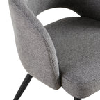 Matz 2pc Set Fabric Dining Table Grey