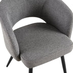 Matz 2pc Set Fabric Dining Table Grey