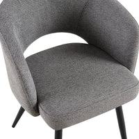 Matz 2pc Set Fabric Dining Table Grey