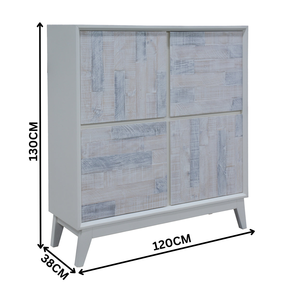 Maui 120cm Storage Cabinet White